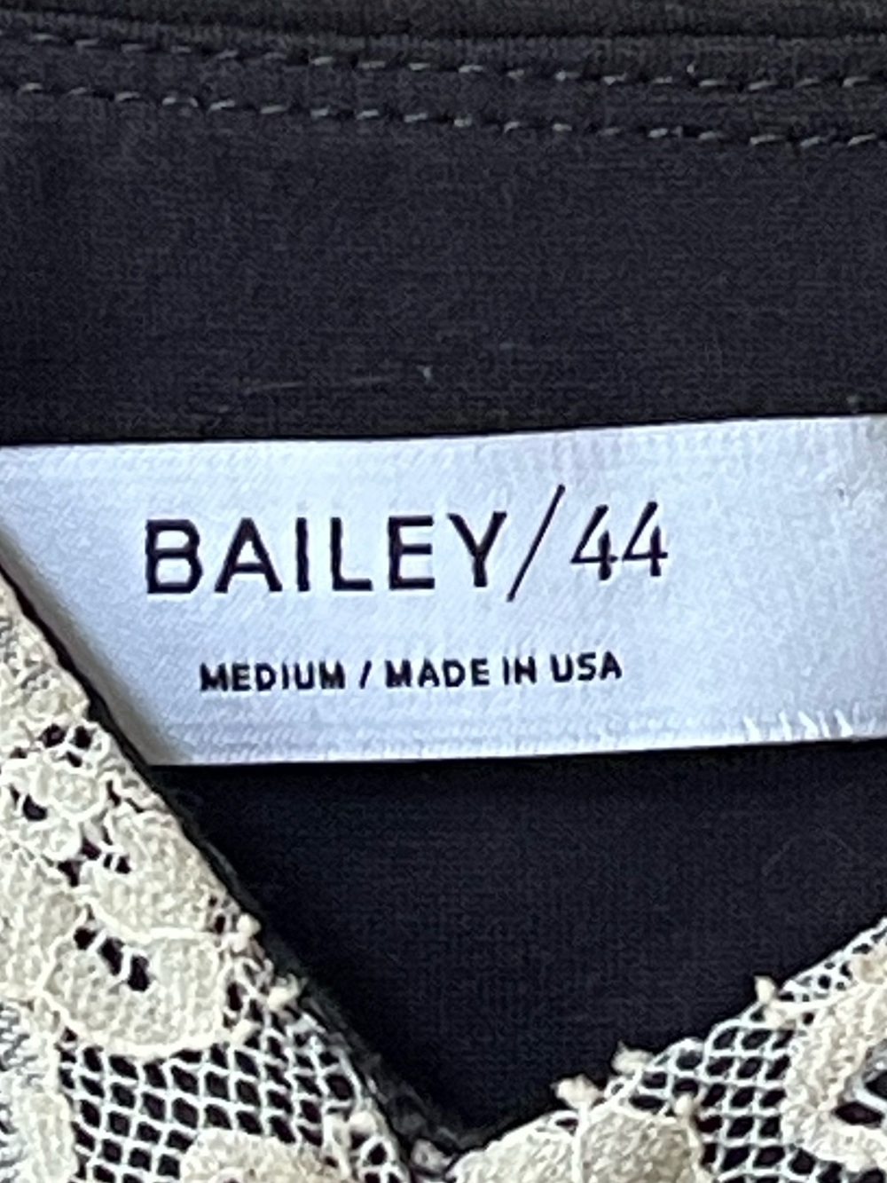 Bailey 44 Agnes Twist Front Lace Quiet Luxury Cami Top Black Silk Satin Medium - Picture 6 of 9